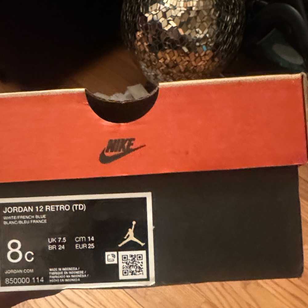 Nike Jordan 12 Retro TD in White and Blue